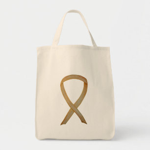 Gold Childhood Cancer Awareness Ribbon Tote Bag