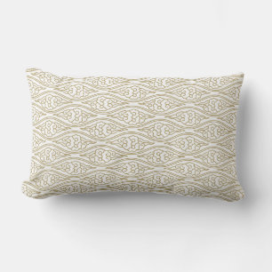 Gold Chinese Clouds Pattern Pillow
