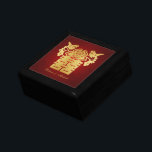 Gold Chinese Double Happiness Symbol Gift Box<br><div class="desc">Gold Chinese Double Happiness Symbol.  Wedding Gift Boxes.</div>