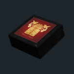 Gold Chinese Double Happiness Symbol Gift Box<br><div class="desc">Gold Chinese Double Happiness Symbol.  Wedding Gift Boxes.</div>