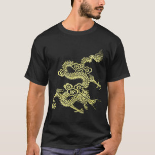 Gold Chinese Dragon Clothing T-Shirt