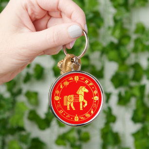 Gold Chinese new year 2026 Keychain