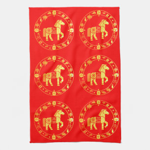 Gold Chinese new year 2026 Kitchen Towel
