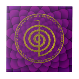 Gold Choku Rei Symbol on lotus Tile