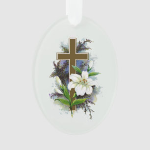 Gold Christian Cross Ornament