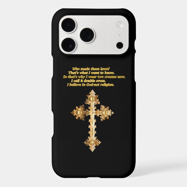 Gold Christian Fun croix avec drôle de dire (Verso)