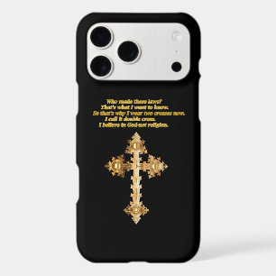 Gold Christian Fun cross with funny saying