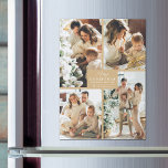 Gold Christmas 4 Photo Collage Magnetic Cards<br><div class="desc">These magnetic holiday cards feature your favourite photos and are personalized with your last name and the greeting Merry Christmas and Happy New Year in chic lettering on gold. MORE designs and colours in our collection.</div>