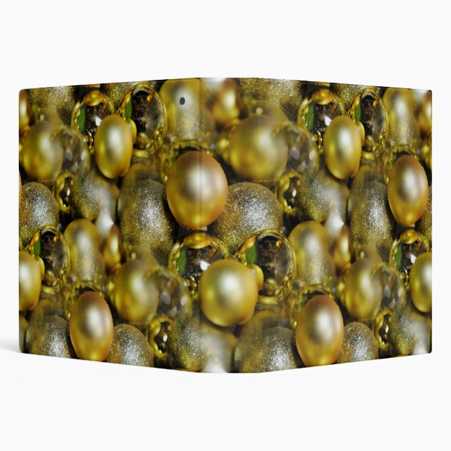 Gold Christmas Baubles Binder (Background)