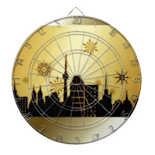 Gold Christmas Dartboard
