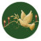 Gold Christmas dove of peace candles