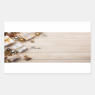 Gold Christmas gift label stickers