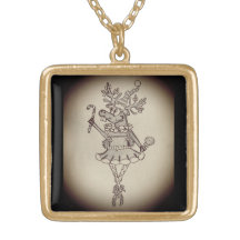 Gold Christmas Necklace