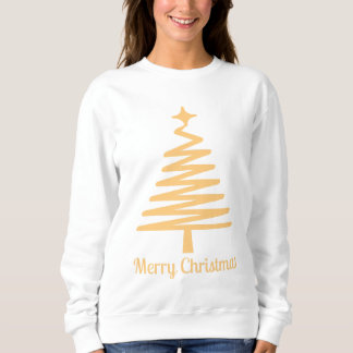 Gold Christmas Novelty white Sweatshirt