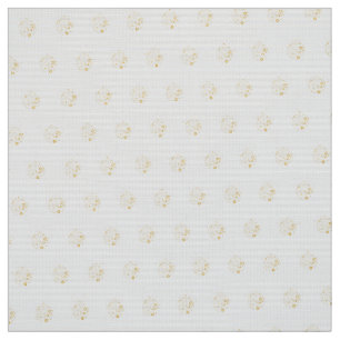 Gold Christmas Ornaments Pattern Fabric