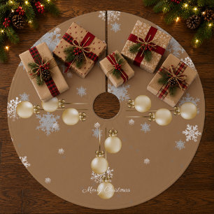 Gold Christmas Ornaments Tree Skirt