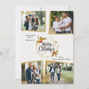 Gold Christmas Photo Card