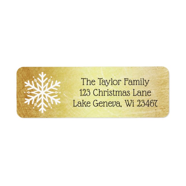 Gold Christmas Snowflake Holiday (Front)