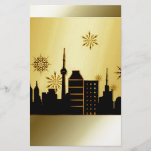 Gold Christmas Stationery