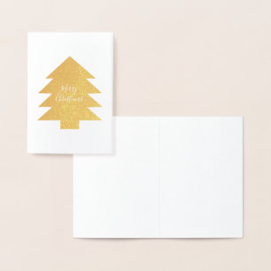 Gold Christmas Tree Foil Card