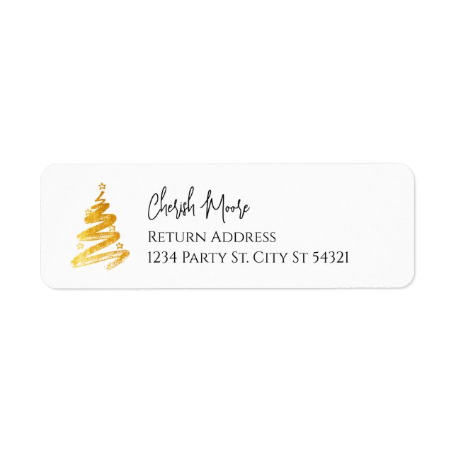 Gold Christmas Tree Holiday Party  (Front)