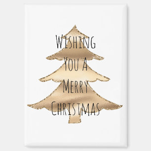 Gold Christmas Tree Magnet