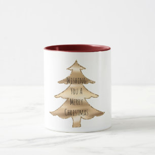 Gold Christmas Tree Mug