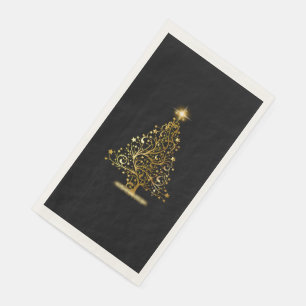 Gold Christmas Tree Napkins