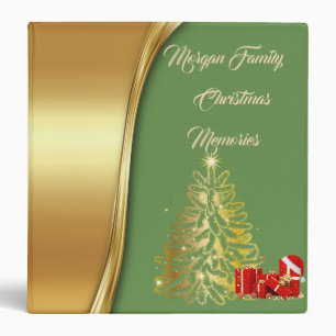 Gold Christmas Tree,Presents,Green Binder