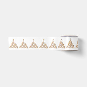 Gold Christmas Tree Satin Ribbon