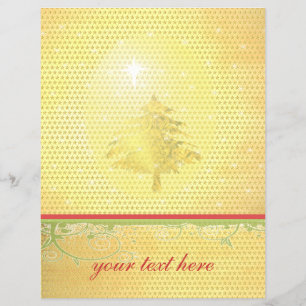 Gold Christmas Tree with Stars Flyer