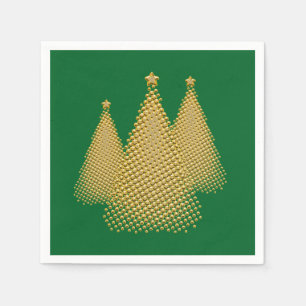 Gold Christmas Tree's Napkin