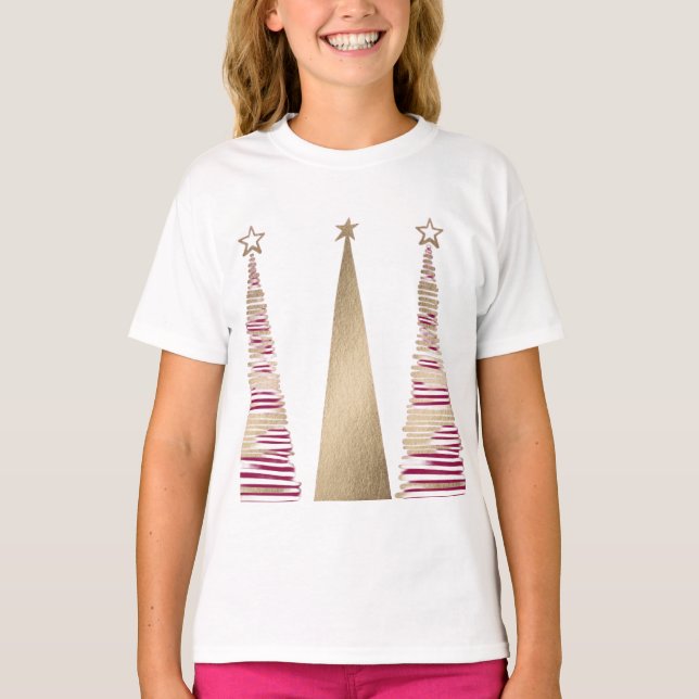 Gold Christmas Tree's T-shirt  (Front)