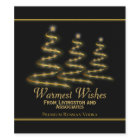 Gold Christmas Trees Warmest Wishes Holiday