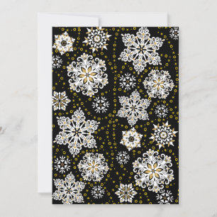 Gold Christmas Woodland Deer Birds in Bloom Holiday Card