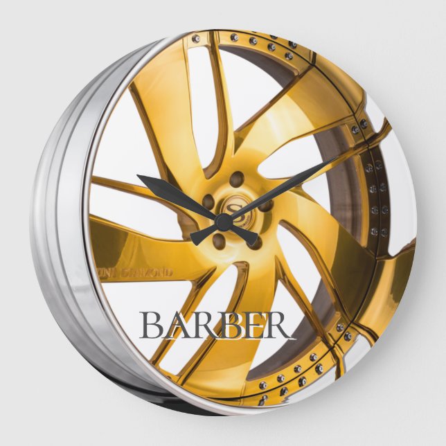 Gold & Chrome Rim Large Clock (Front)