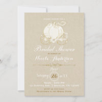 Gold Cinderella Carriage Kraft Modern Bridal