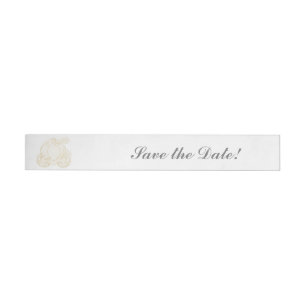 Gold Cinderella Carriage Party Wrap Around Labels