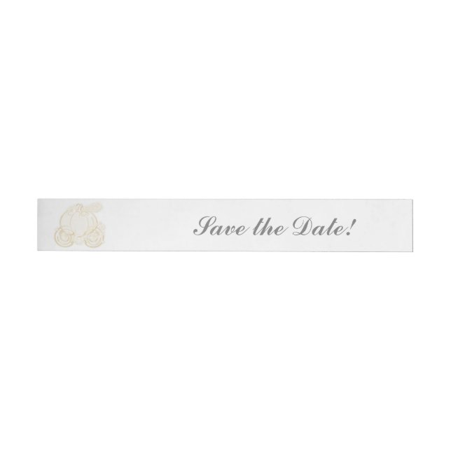 Gold Cinderella Carriage Party Wrap Around Labels (Individual)