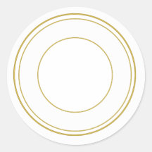 Gold Circle Round Decorative Sticker