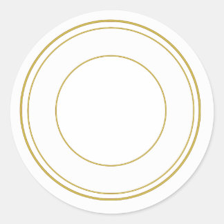 Gold Circle Round Decorative Sticker