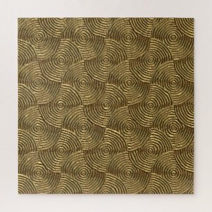 Gold Circle Texture: Abstract Seamless. Jigsaw Puzzle