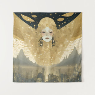 Gold City Angel Tapestry