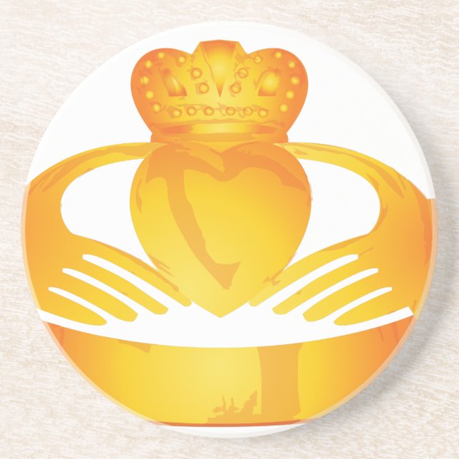 gold claddagh ring coaster (Front)