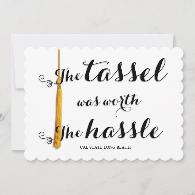 Gold Class of 2014 College / University Graduation Announcement (Front)