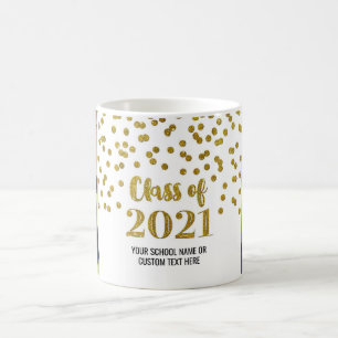 Gold Class of 2021 Photo Graduation Mug