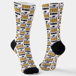 Gold Class of 2026 Graduation Socks