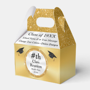 Gold, Class Reunion Favors, Boxes, Change Colors Favor Box