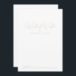 Gold Classy Chic Wedding Words of Wisdom Advice Card<br><div class="desc">This gold classy chic wedding words of wisdom advice card is perfect for a rustic wedding. The simple and elegant design features classic and fancy script typography in gold. These cards are perfect for a wedding, bridal shower, baby shower, graduation party & more. Personalize the cards with the names of...</div>