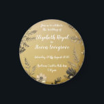 Gold Clear & Simple Light Floral Design Wedding Magnet<br><div class="desc">White & Gold Clear & Simple Light Floral Design Wedding. Personalize this item for your Big Wedding.</div>